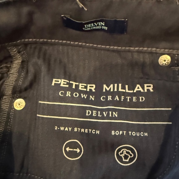 Peter Millar Men's Size 32 Navy Delvin Five-Pocket Pant MSRP $245 - Picture 6 of 8